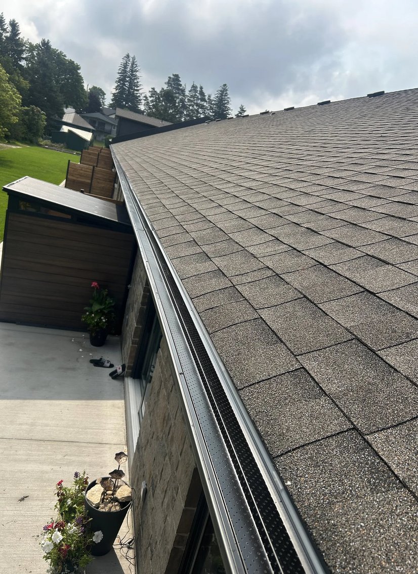 Gutter guard installation by Olive Tree Exteriors